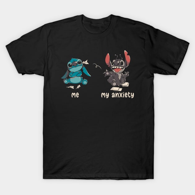 Anxiety Cute Funny Ironic Gift T-Shirt by eduely